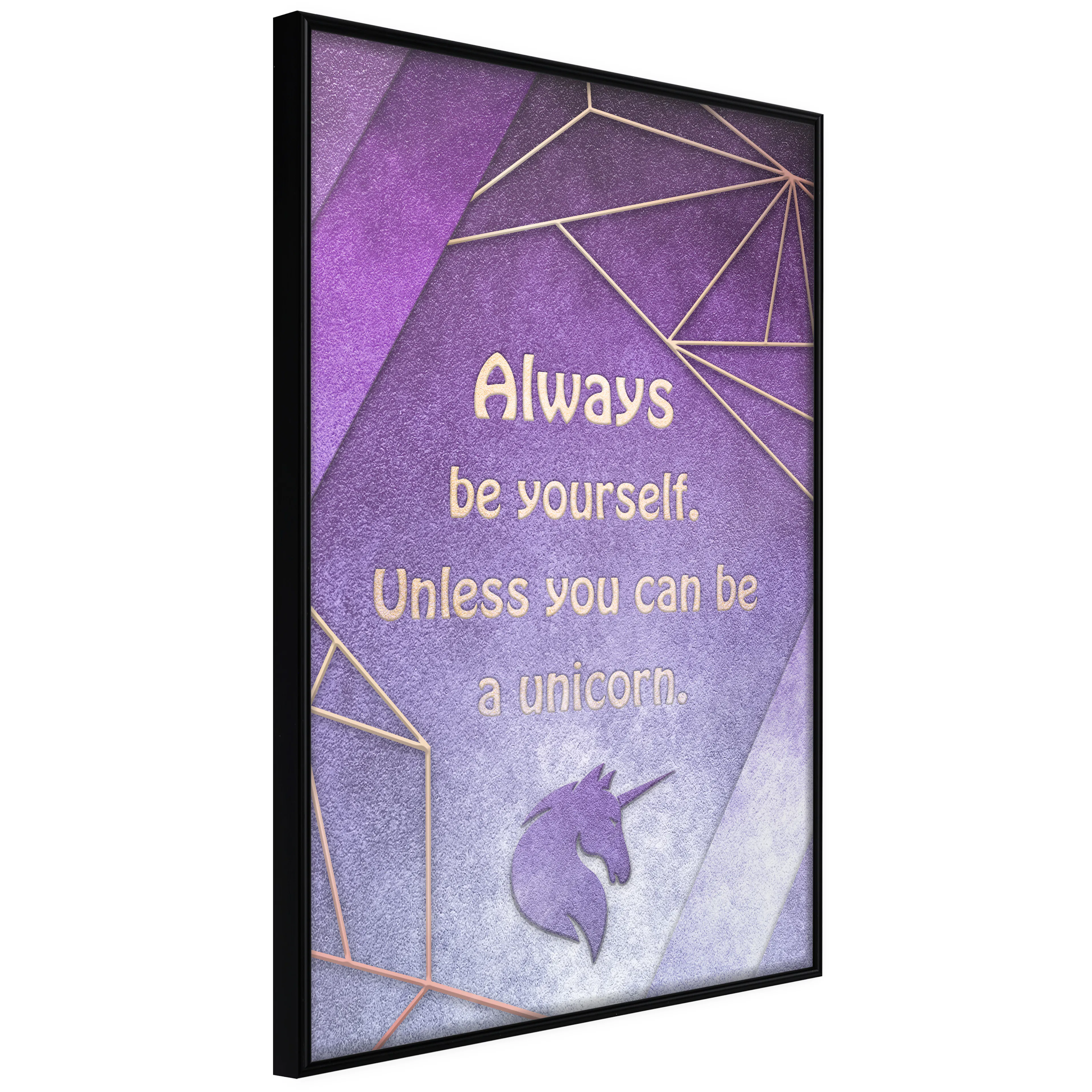 Affisch - Be Yourself [Poster] 20x30 Svart ram, 20x30 cm