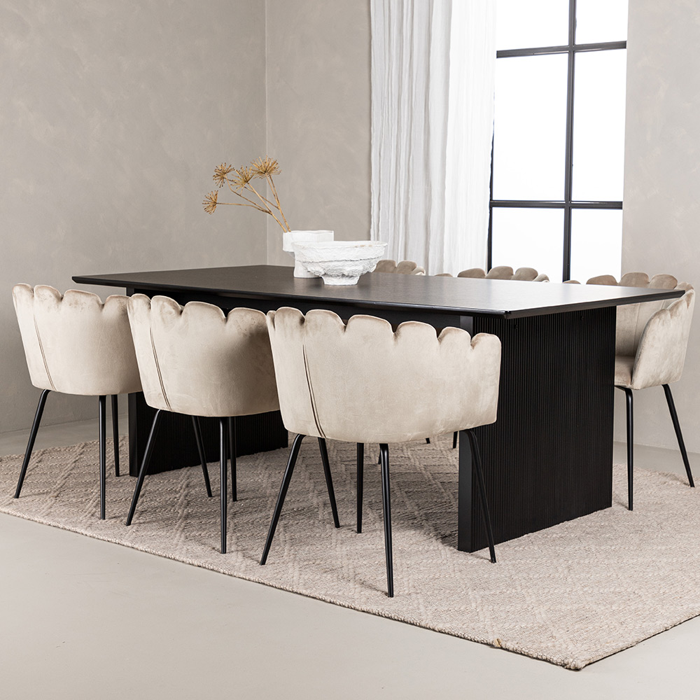 Matgrupp Venture Home Vail med 6 Limhamn Stolar