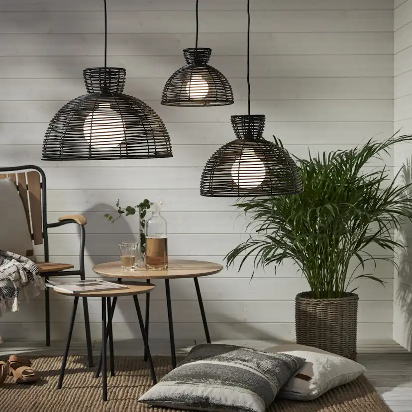 Lampskärm Star Trading Runde Svart