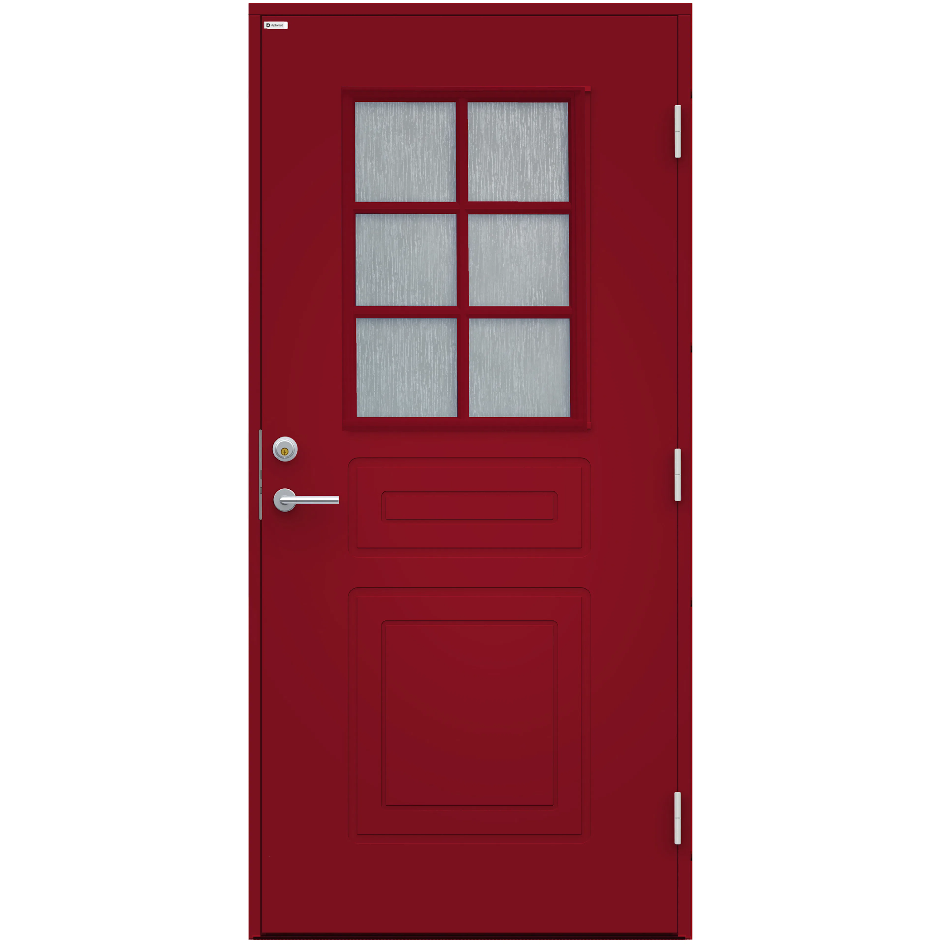 Ytterdörr Astrid Glas 10x20, S-5040-R BxH: 100x200 cm, Röd