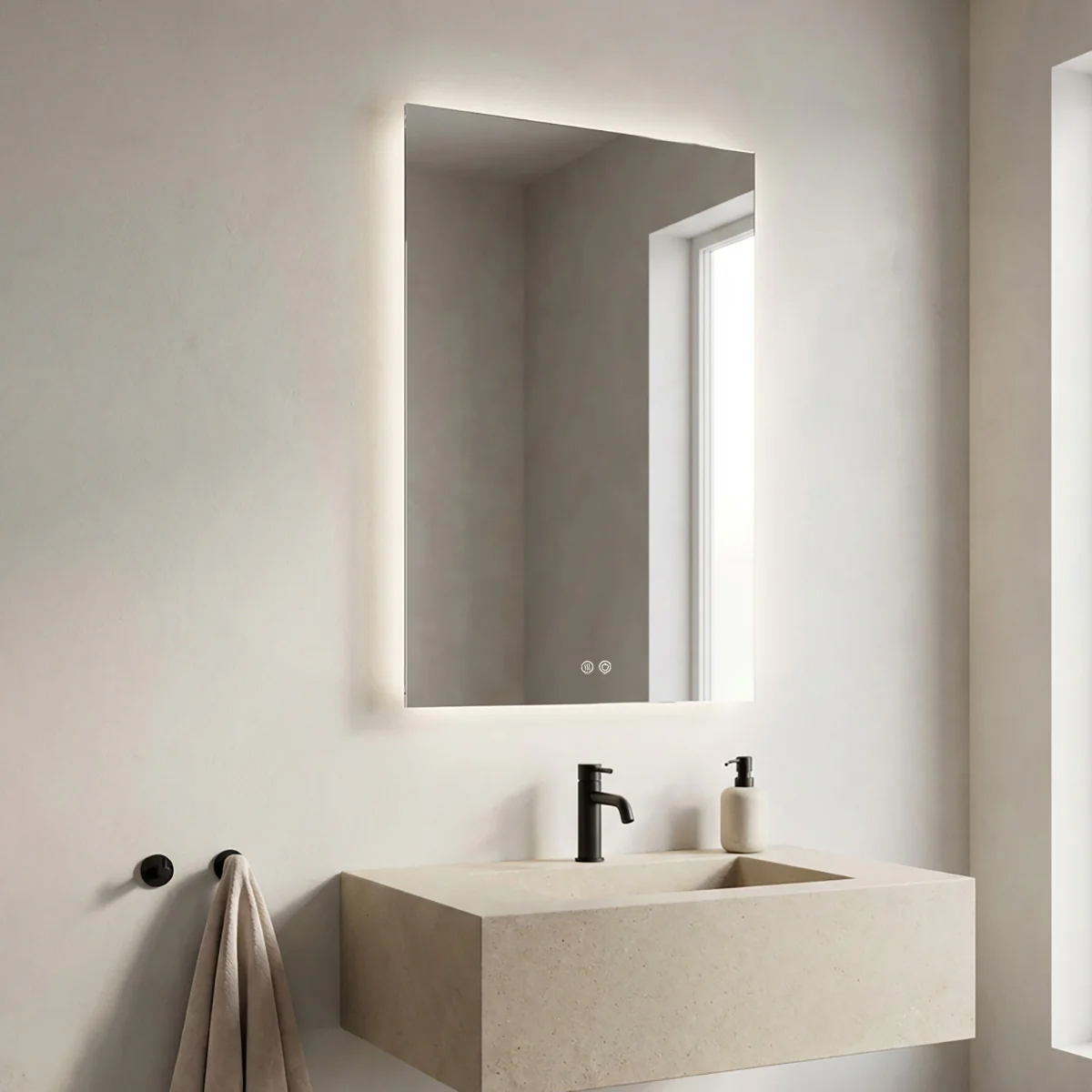 Badrumsspegel Imfri LED 60x80 cm Tenfors Verona B: 600 mm