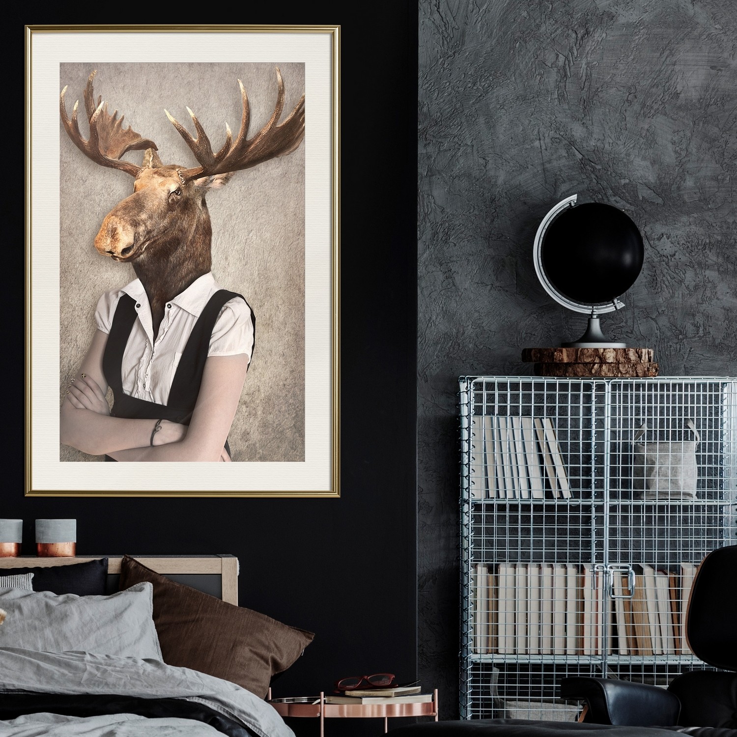 Poster Artgeist Affisch Brainy Moose