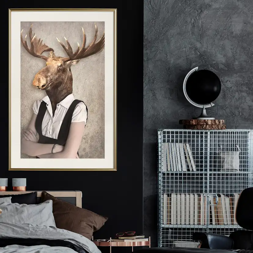 Poster Artgeist Affisch Brainy Moose
