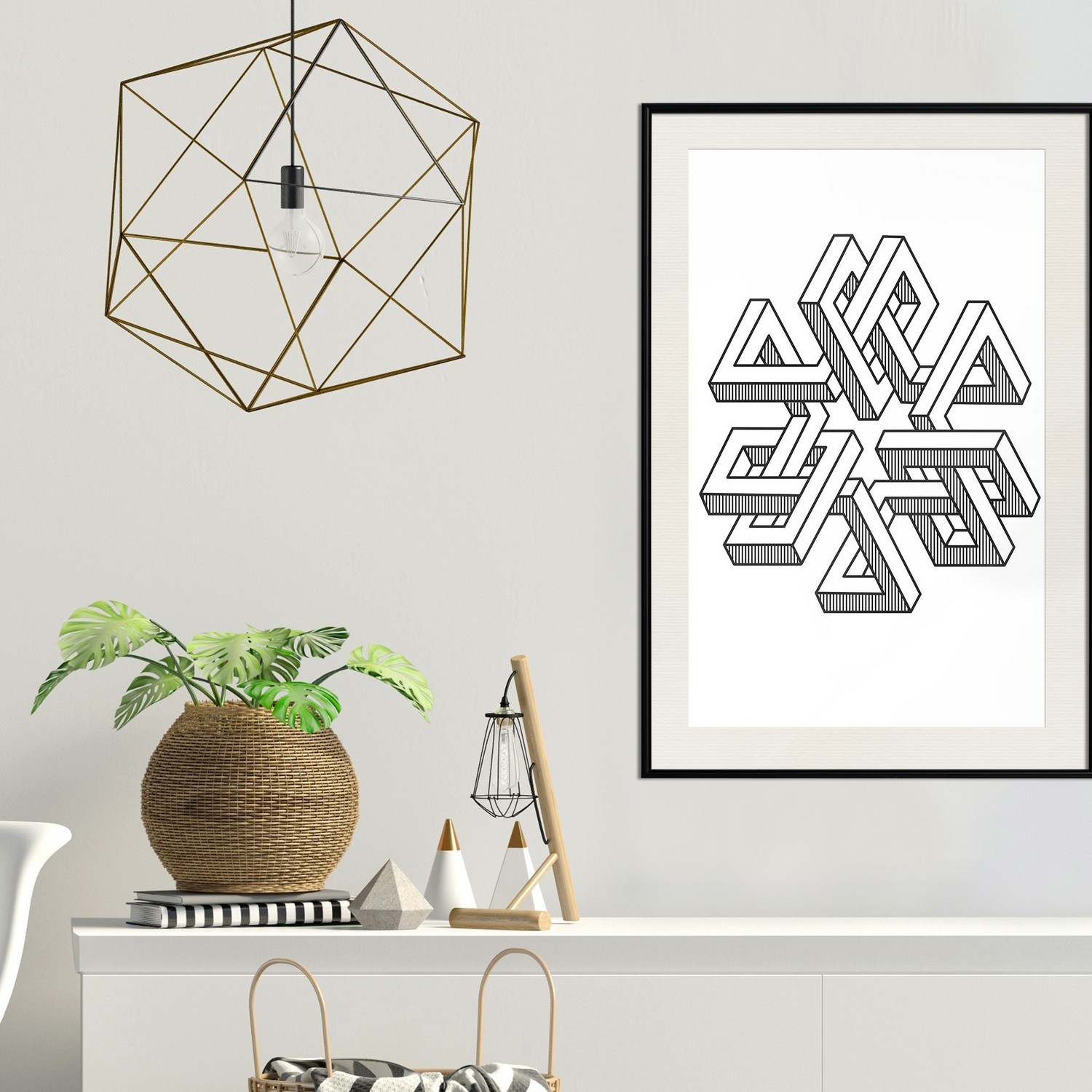 Poster Artgeist Affisch Geometric Clover