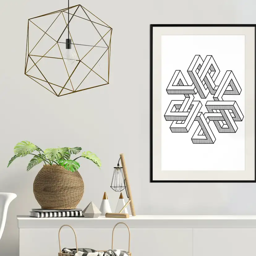 Poster Artgeist Affisch Geometric Clover