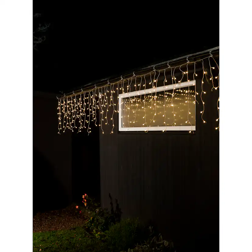 Ljusslinga Gnosjö Konstsmide Basic Istappslinga 200 Ljus LED Utomhus