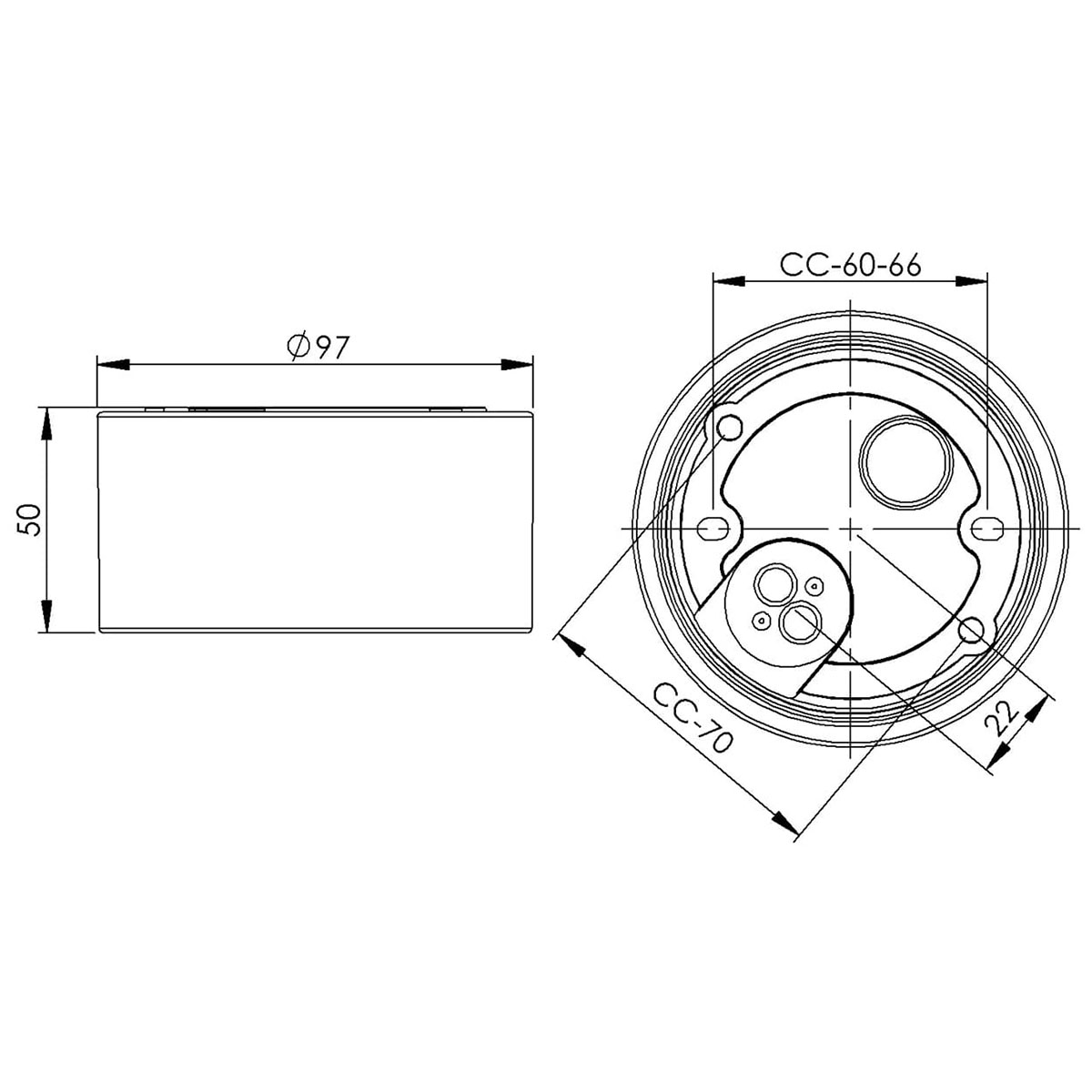 Vägg-/Taklampa Ifö Electric Sockel Rak IP44 LED