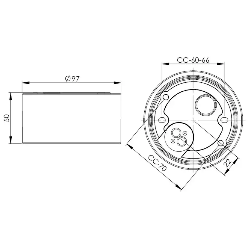 Vägg-/Taklampa Ifö Electric Sockel Rak IP44 LED