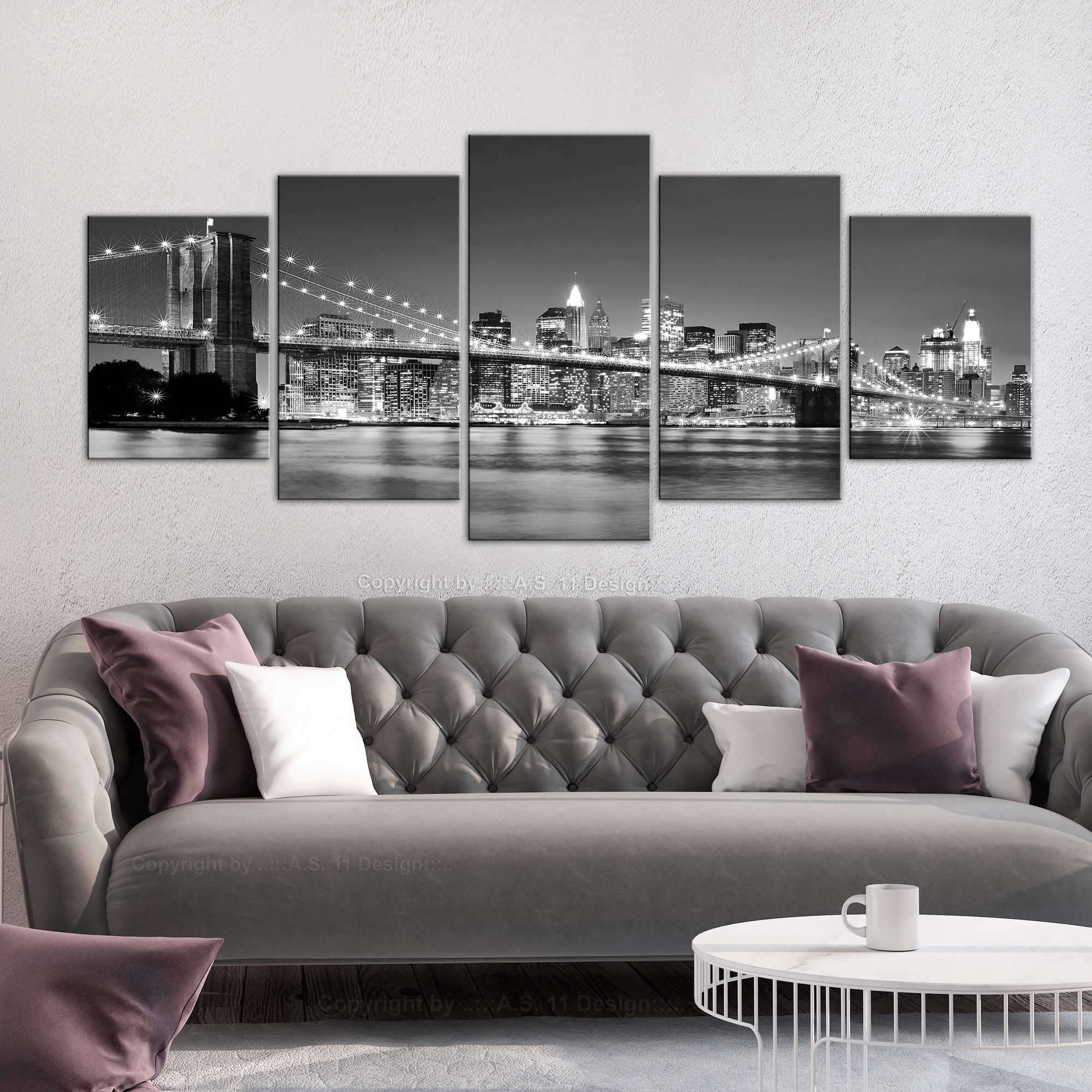 Tavla Arkiio Dream About New York 5 delar 225x100