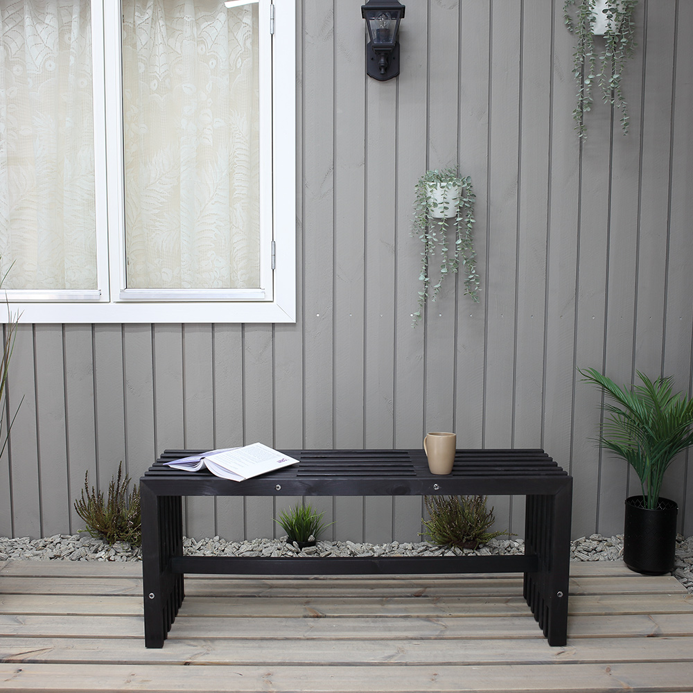 Bänk Baltic Garden Cigar Svart