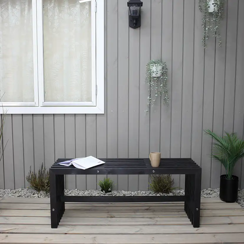 Bänk Baltic Garden Cigar Svart