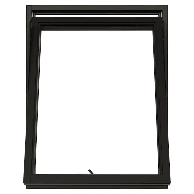 Vridfönster NorDan Svanenmärkt NTech 3-Glas Aluminium BlackLine Svart