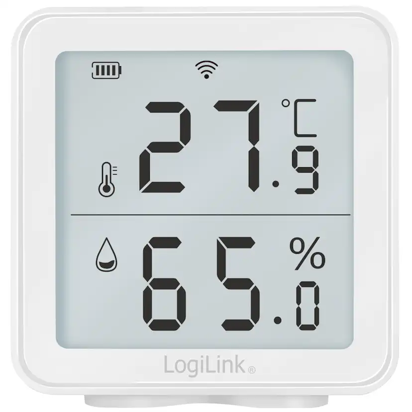 Smart Temp- & luftfuktighetssensor LogiLink Wifi Tuya