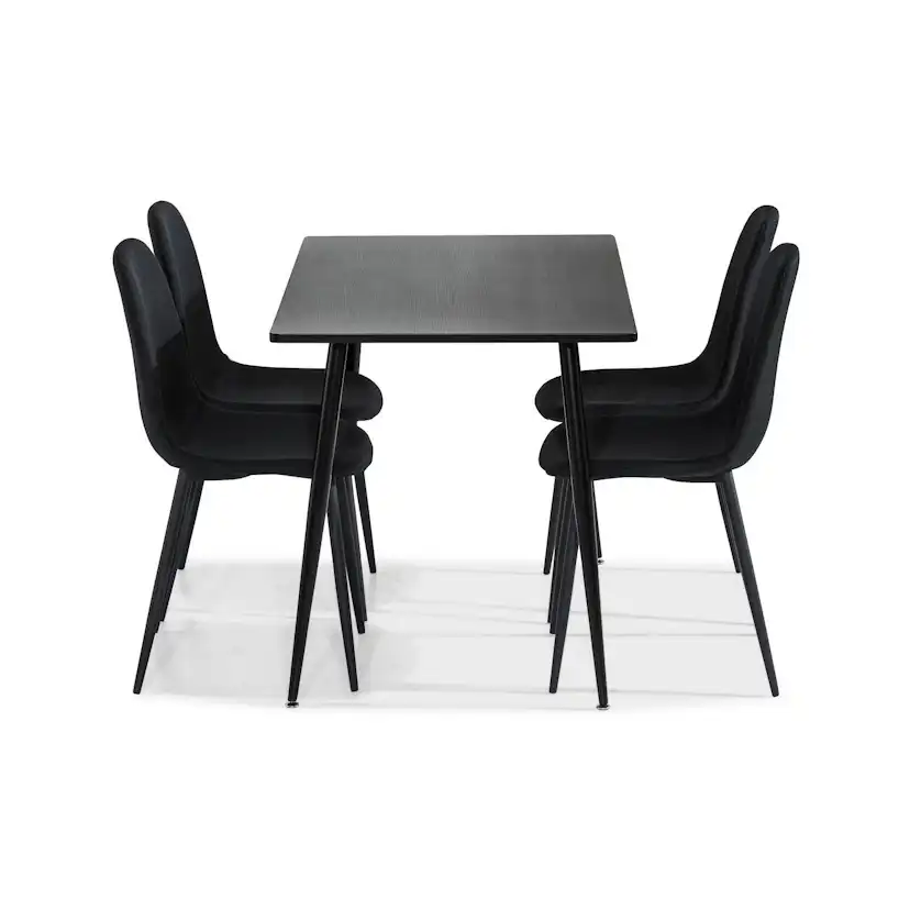 Matgrupp Basic Home Marcelen 120 cm med 4 Nibe Matstol