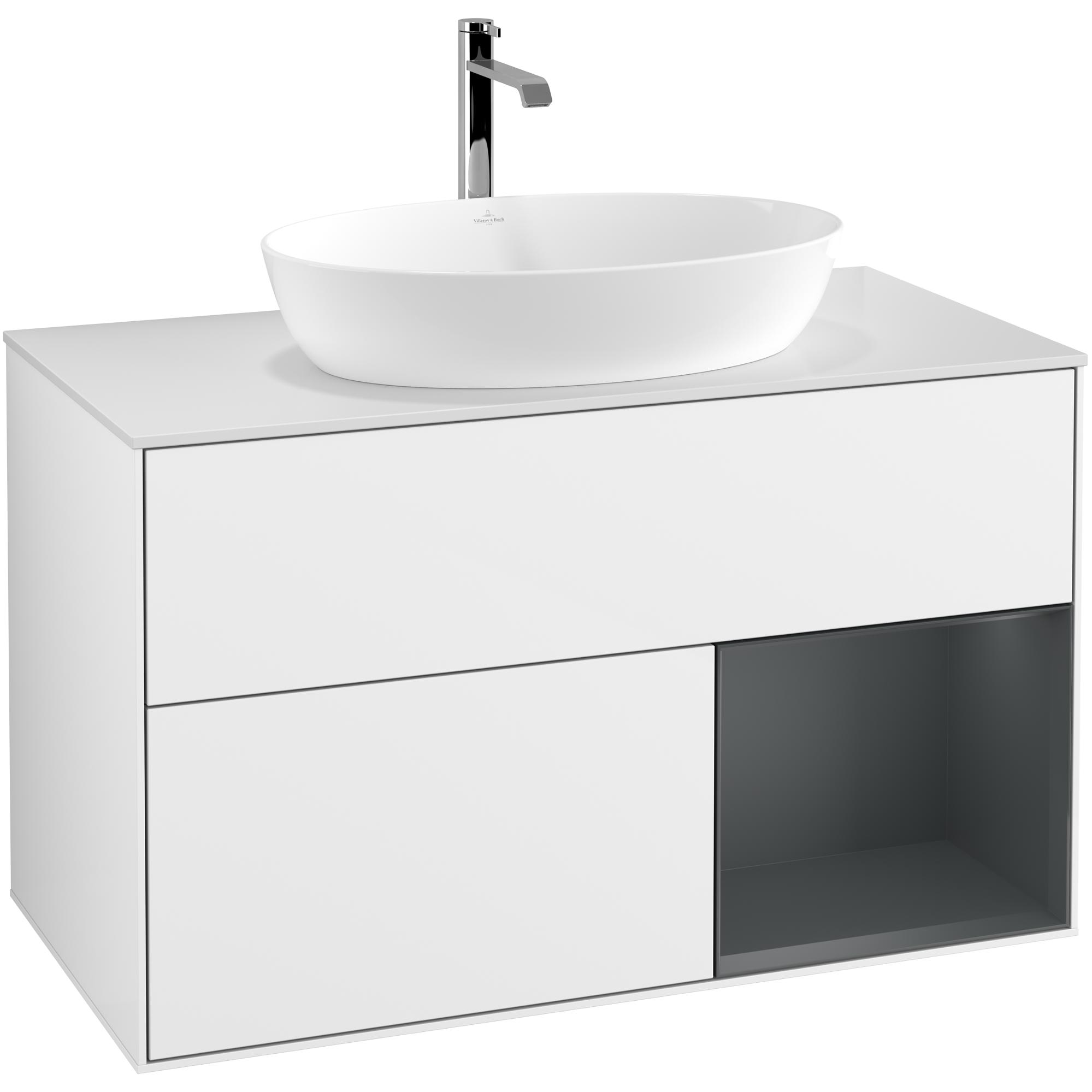 Tvättställsskåp Villeroy & Boch Finion med 2 Lådor Hylla och Bänkskiva för Fristående Tvättställ från Artis & Collaro