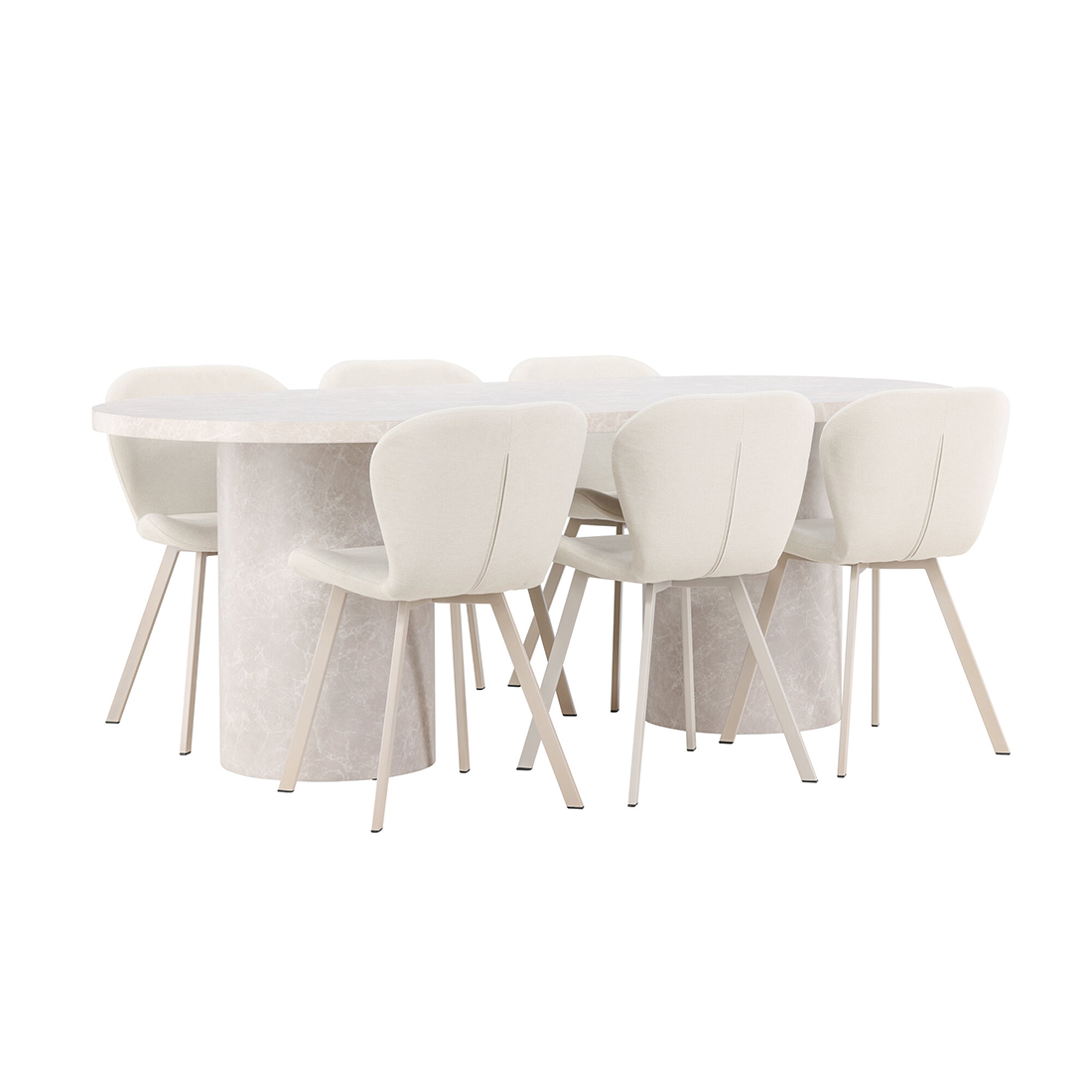 Matgrupp Venture Home Narvik med 6st Lilja Matstolar