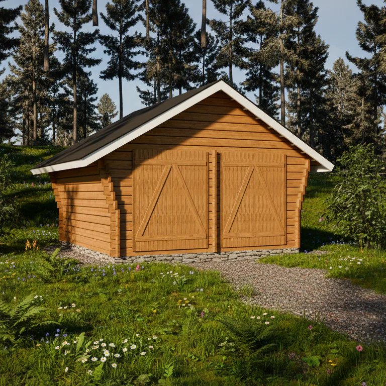 Timmerförråd LP Garden R-L (16m²) Med Springor