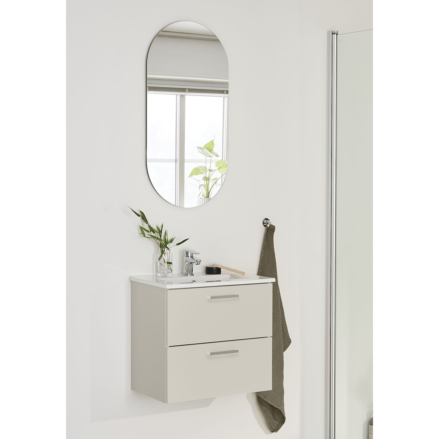 Tvättställsskåp Hafa Go 2 Lådor Beige