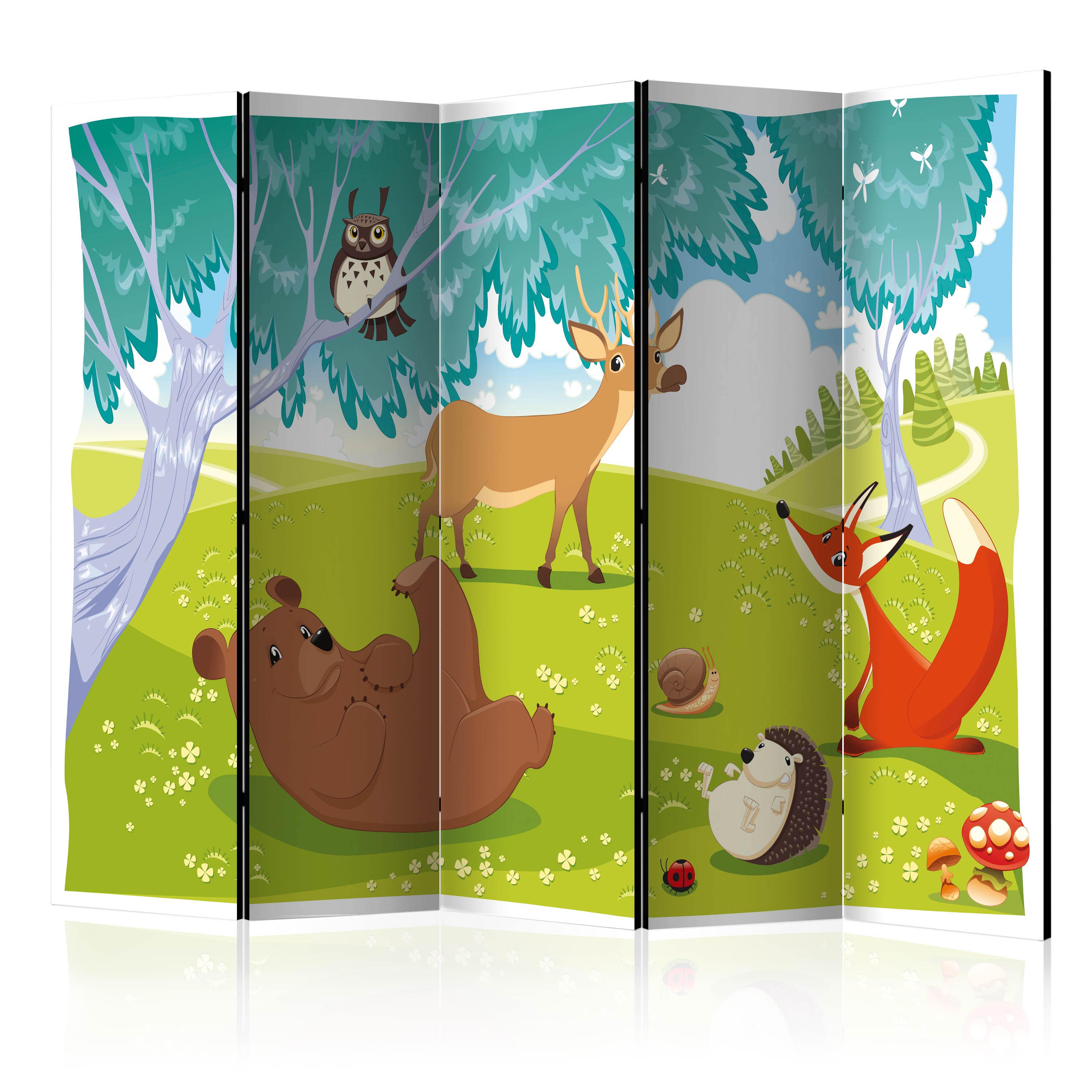 Rumsavdelare Skärmvägg Arkiio Funny Animals II 225x172 cm