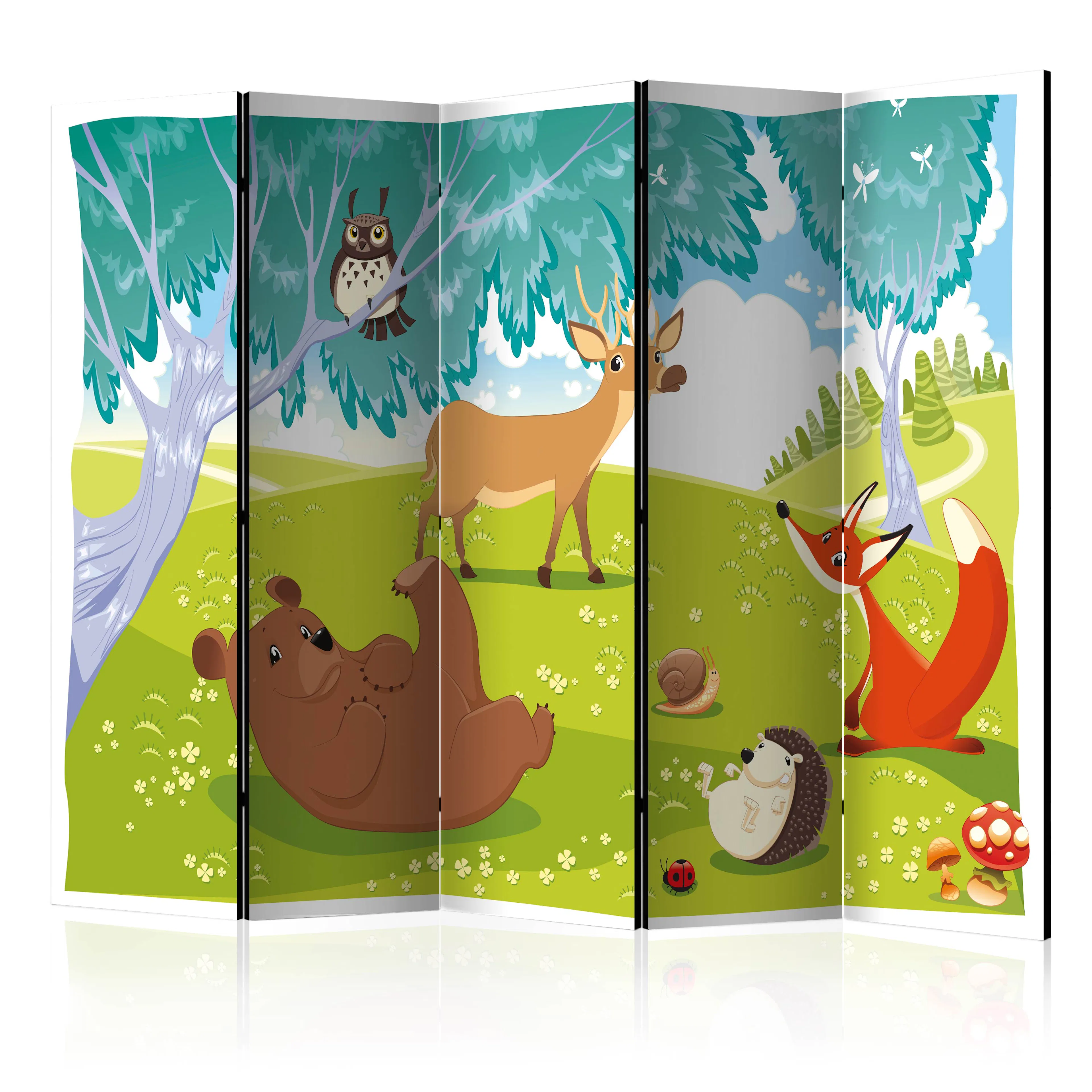 Rumsavdelare Skärmvägg Arkiio Funny Animals II 225x172 cm