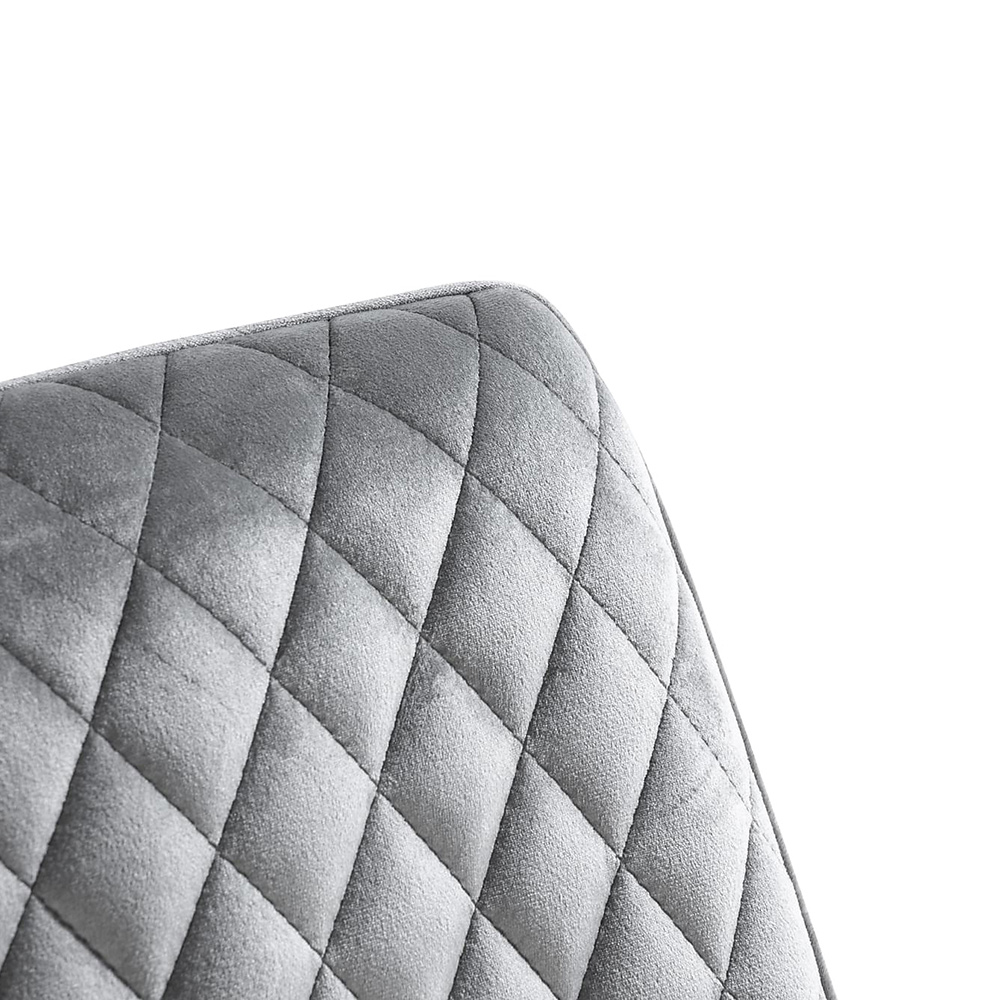 Matstol In Living Hennebyn Sammetsklädd Grå Stol 2 st