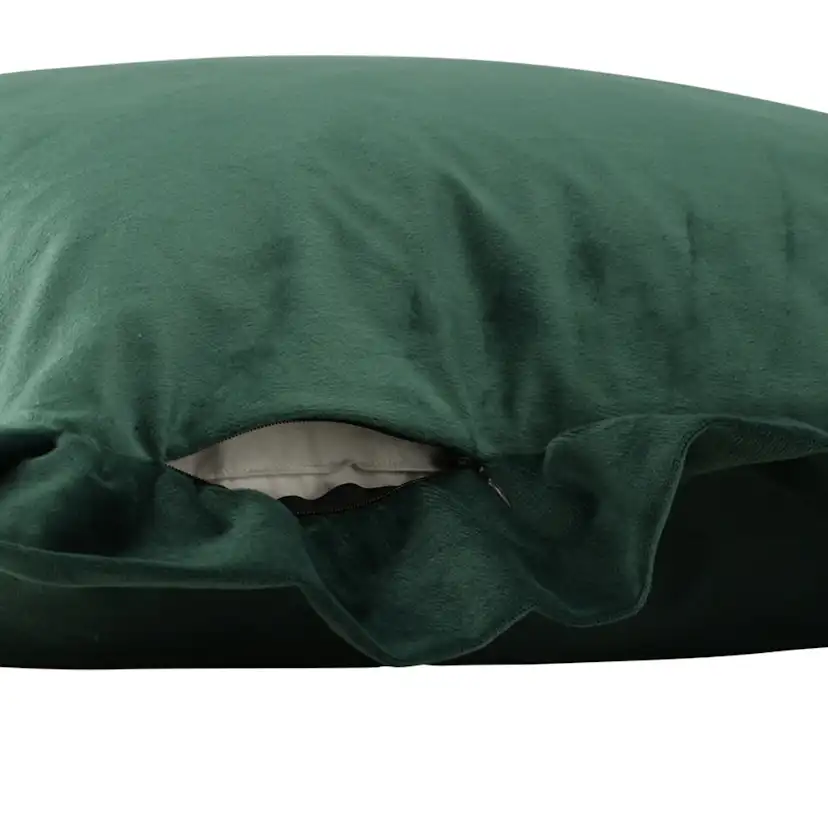 Hailey Cushion Cover Poly Velvet - Green Grön