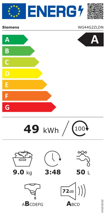 Frontmatad Tvättmaskin Siemens WG44G2ZLDN iQ500