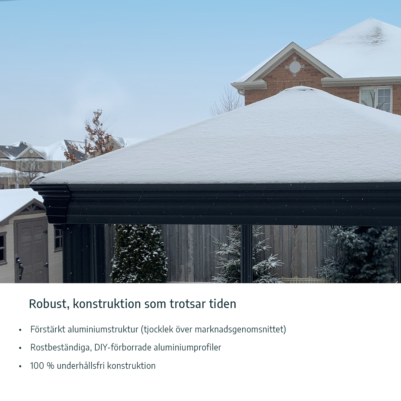 Canopia Tucson Hardtop Aluminium Paviljong För Hela Säsongen 3,6 X 4,3 m