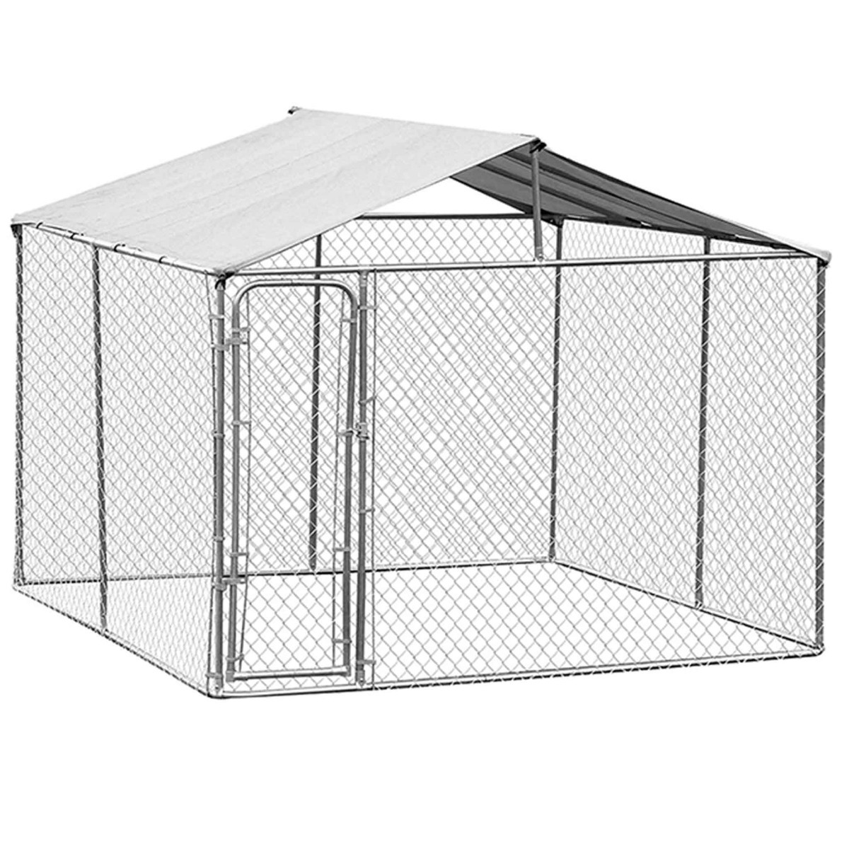 Trekker hundgård med tak, 6 x 3m 6x3 m