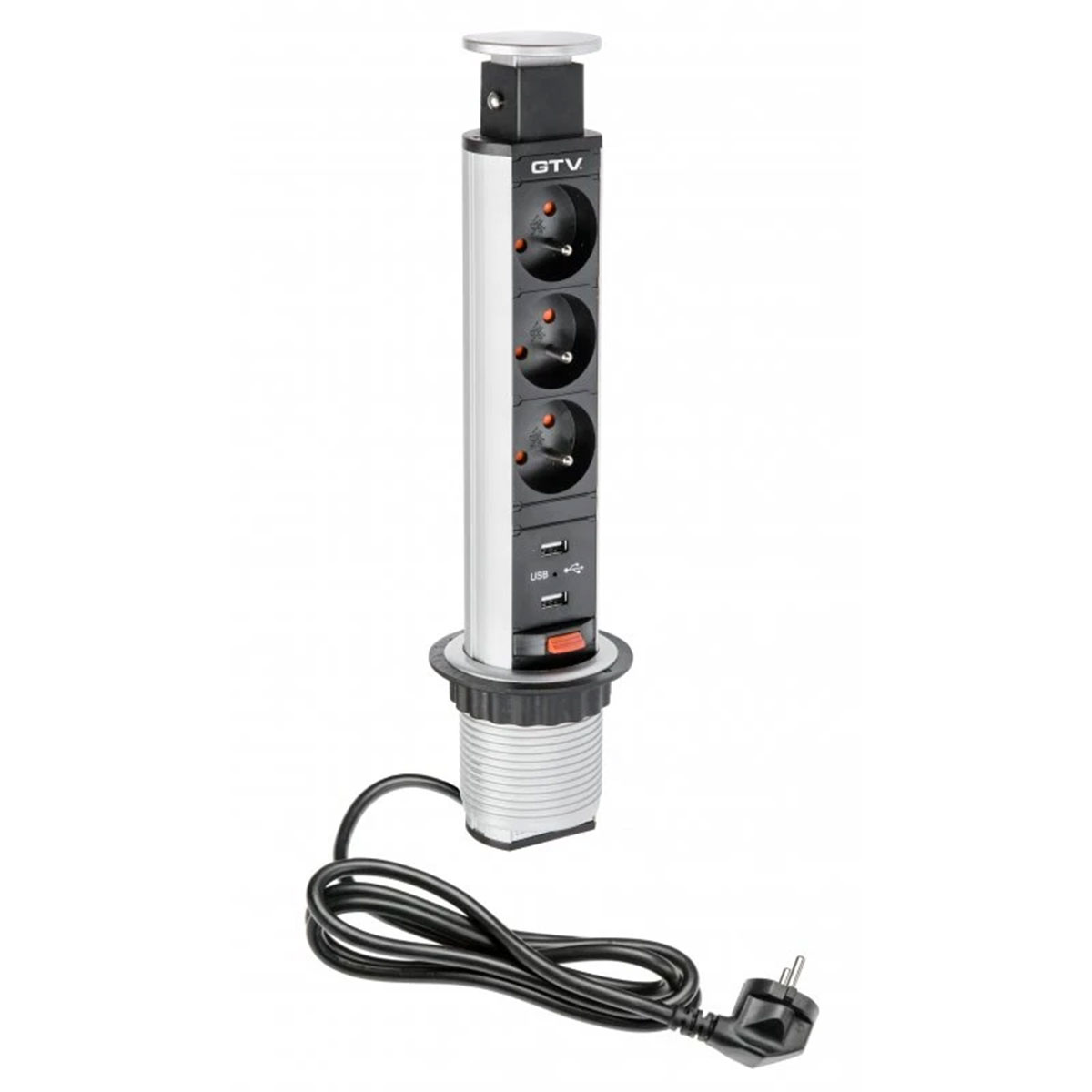 Elpelare Blanco GTV Smal med 2 USB och 3 Jordade Uttag