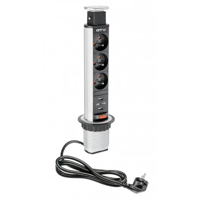 Elpelare Blanco GTV Smal med 2 USB och 3 Jordade Uttag