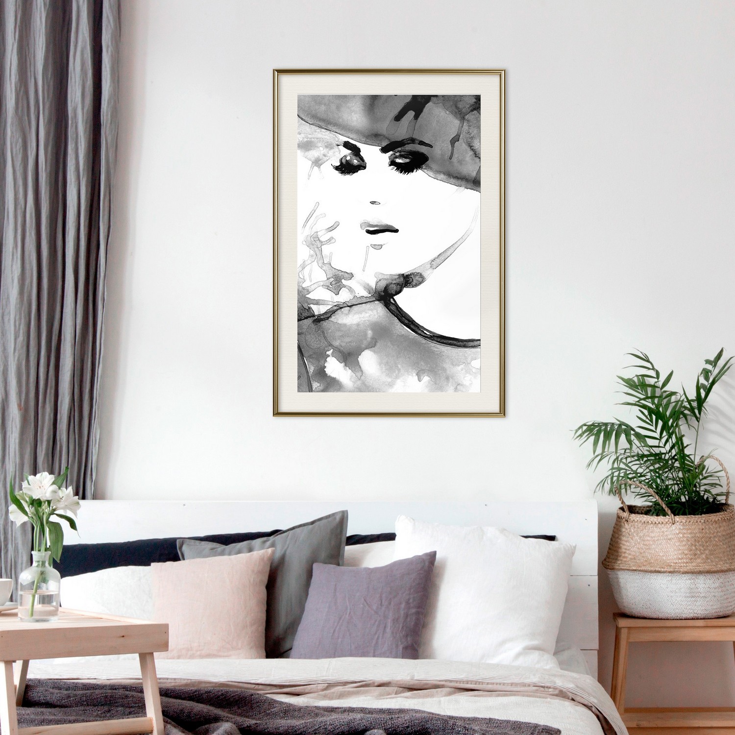 Affisch - Elegance in Love [Poster] 40x60 Guld ram med passepartout, 40x60 cm