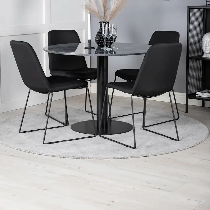 Matgrupp Venture Home Estelle med 4 Muscot Stolar PolyEstelletyg