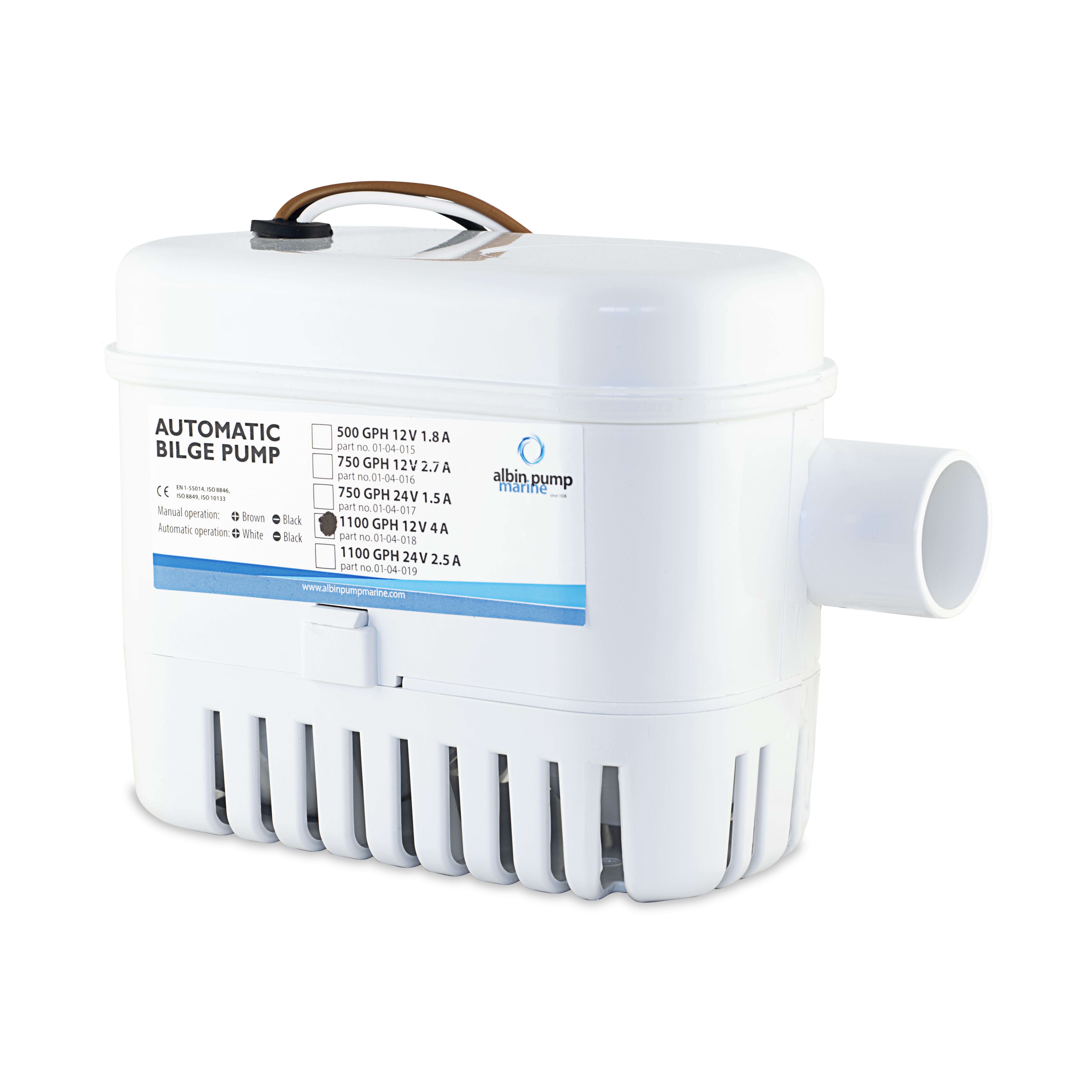 Länspump Albin Group Marine Automatisk 1100 GPH 24V
