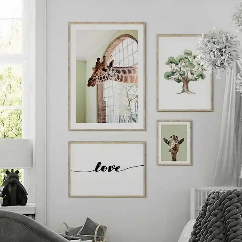 Poster Gallerix Giraffe Through Window