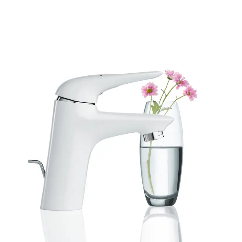 Tvättställsblandare Grohe Eurostyle Vit med Lyftventil