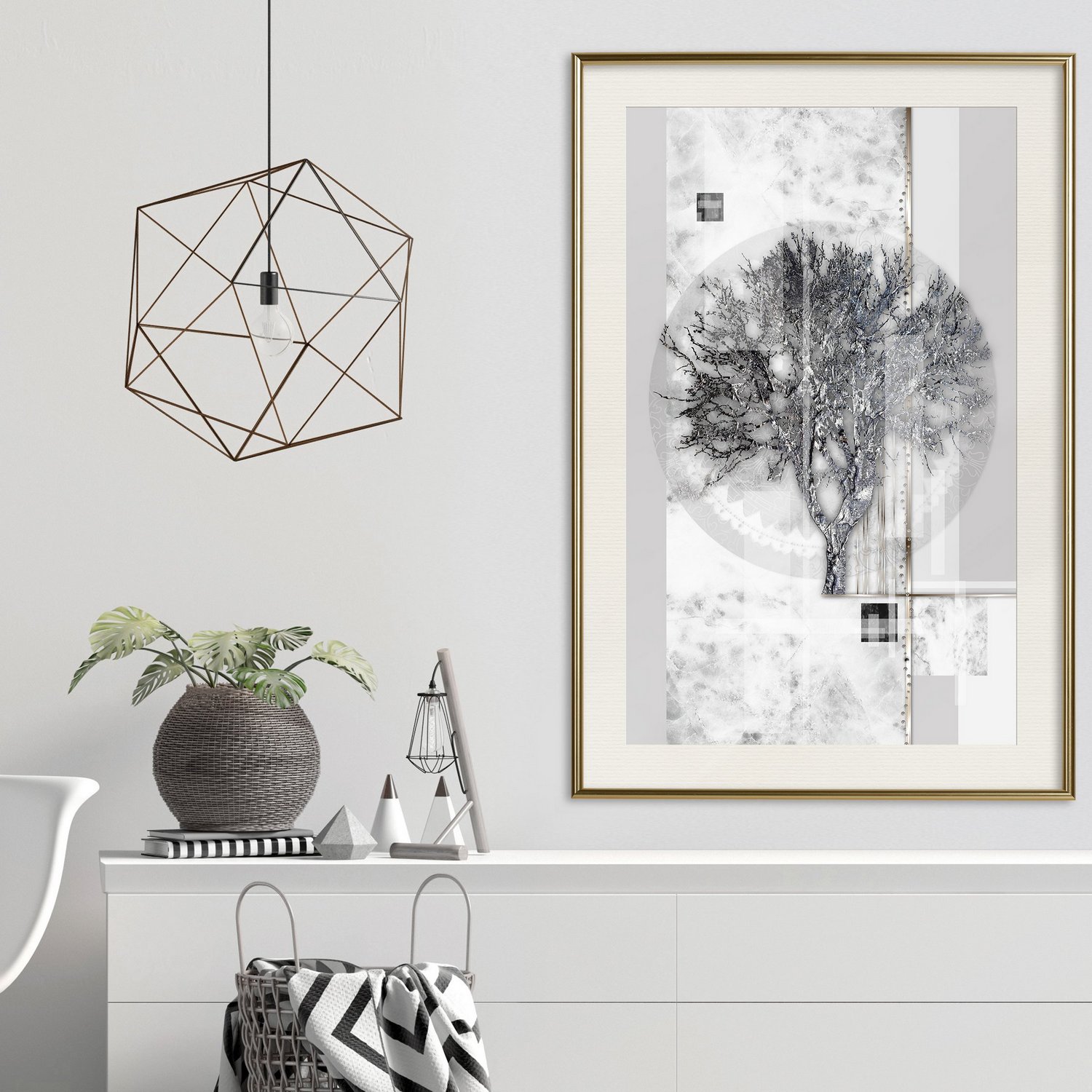 Poster Artgeist Affisch Silver Tree