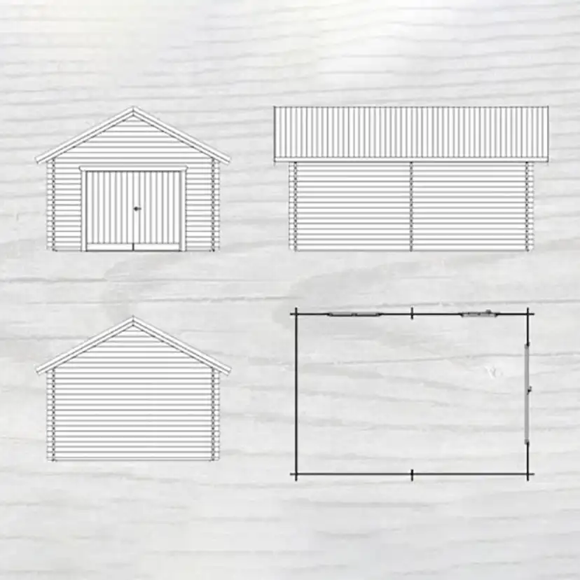 Garage Baseco Högliden 25 m² Attefallshus/Förråd med Sadeltak
