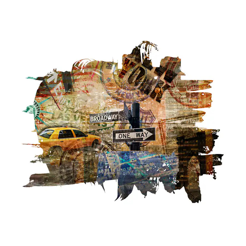 New York collage 400x309 Storlek: 400x309 cm