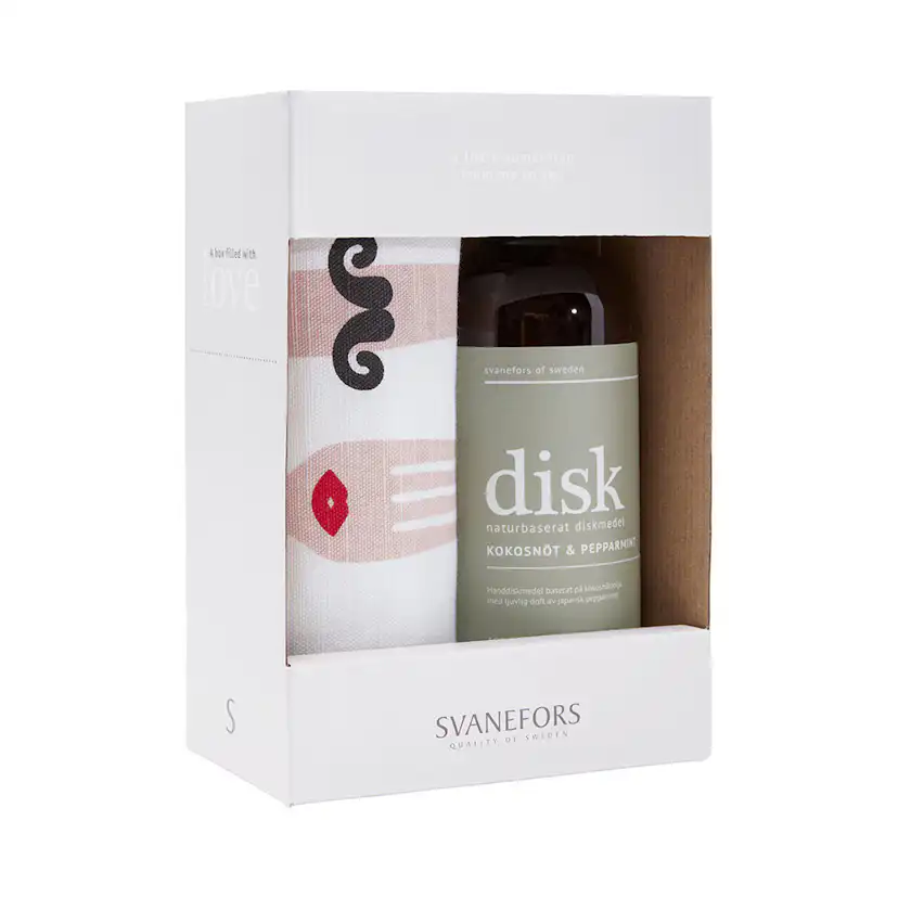 Presentförpackning Svanefors A Box with Love Disk & Handduk Bon Appetit