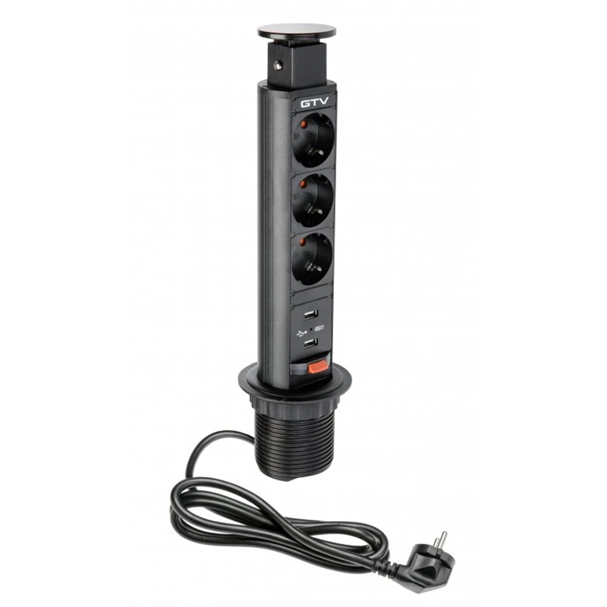 Elpelare Blanco GTV Smal med 2 USB och 3 Jordade Uttag