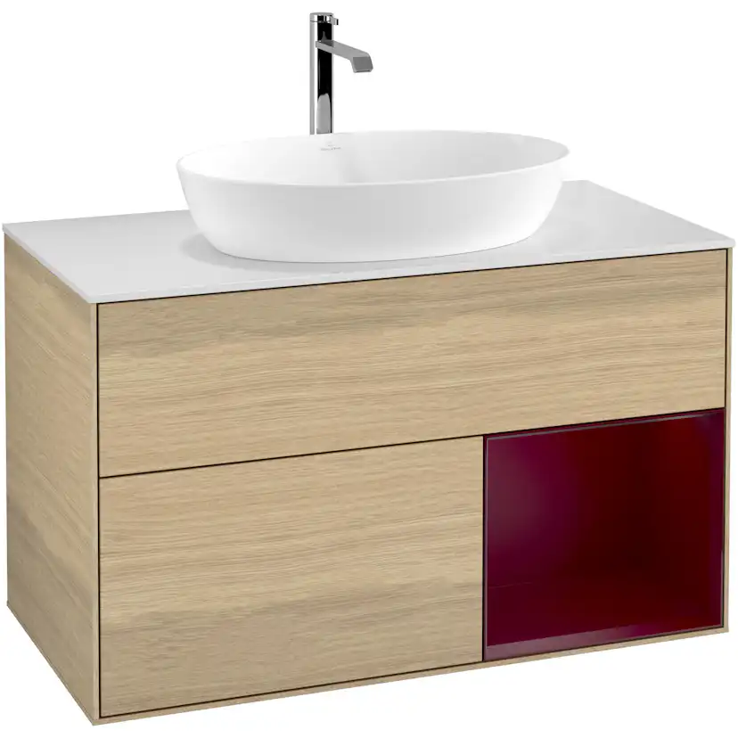 Tvättställsskåp Villeroy & Boch Finion med 2 Lådor Hylla och Bänkskiva för Fristående Tvättställ från Artis & Collaro