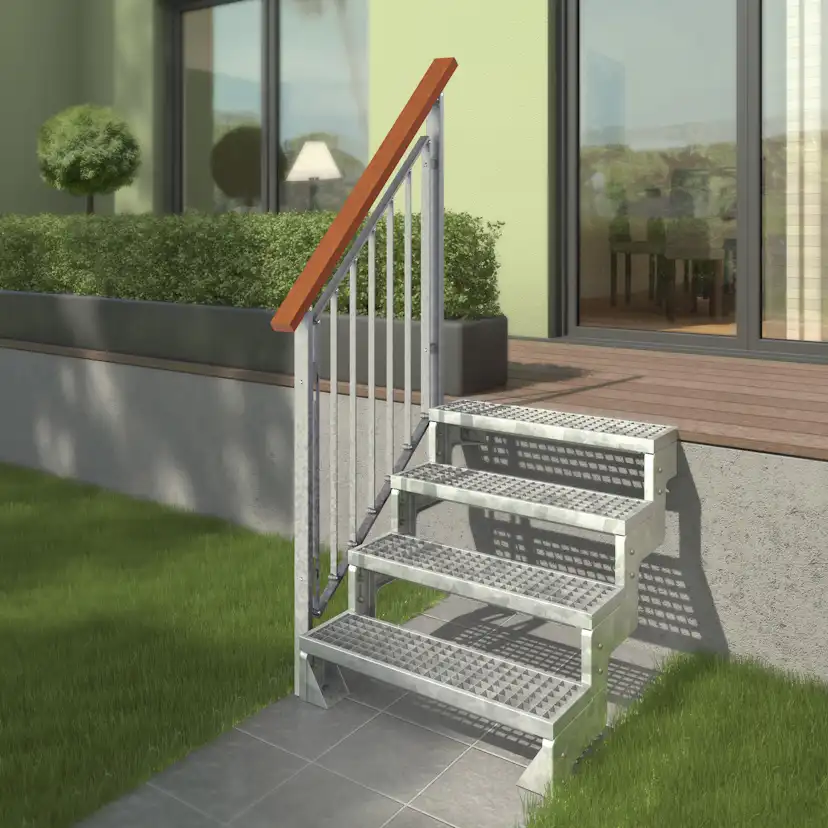 Trädgårdstrappa Dolle Gardentop Gallersteg med Nordic Räcke