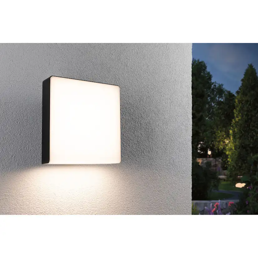 Fasadbelysning LED Paulmann Azalena med Skymningsstyrd rörelsedetektor IP44 230V Färg: Antracit