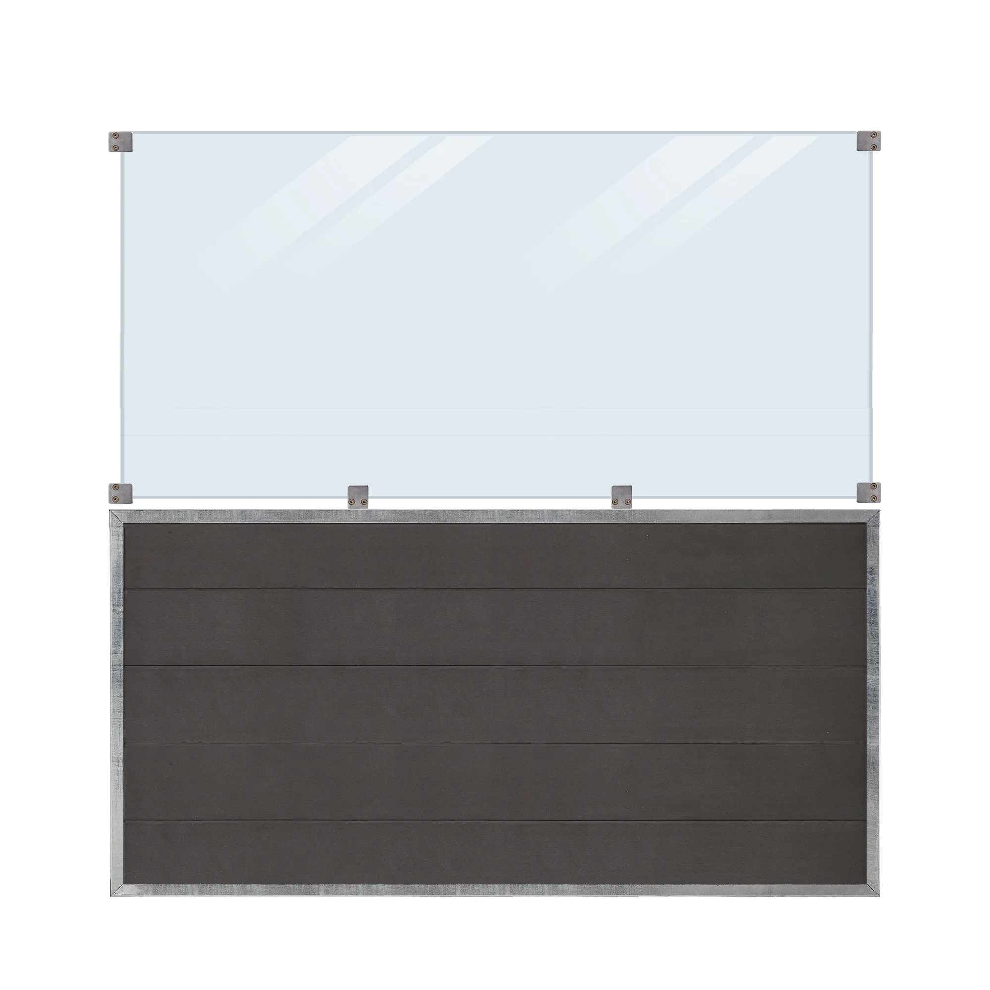 Staket PLUS Futura Komposit Klarglas 180×180 cm
