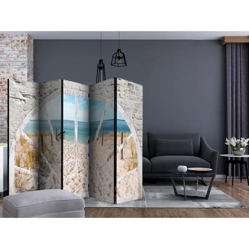 Rumsavdelare Skärmvägg Arkiio Window View Beach II 225x172 cm