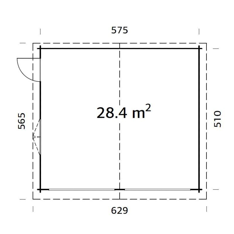 Garage Palmako Roger 28,4 m2 utan Port