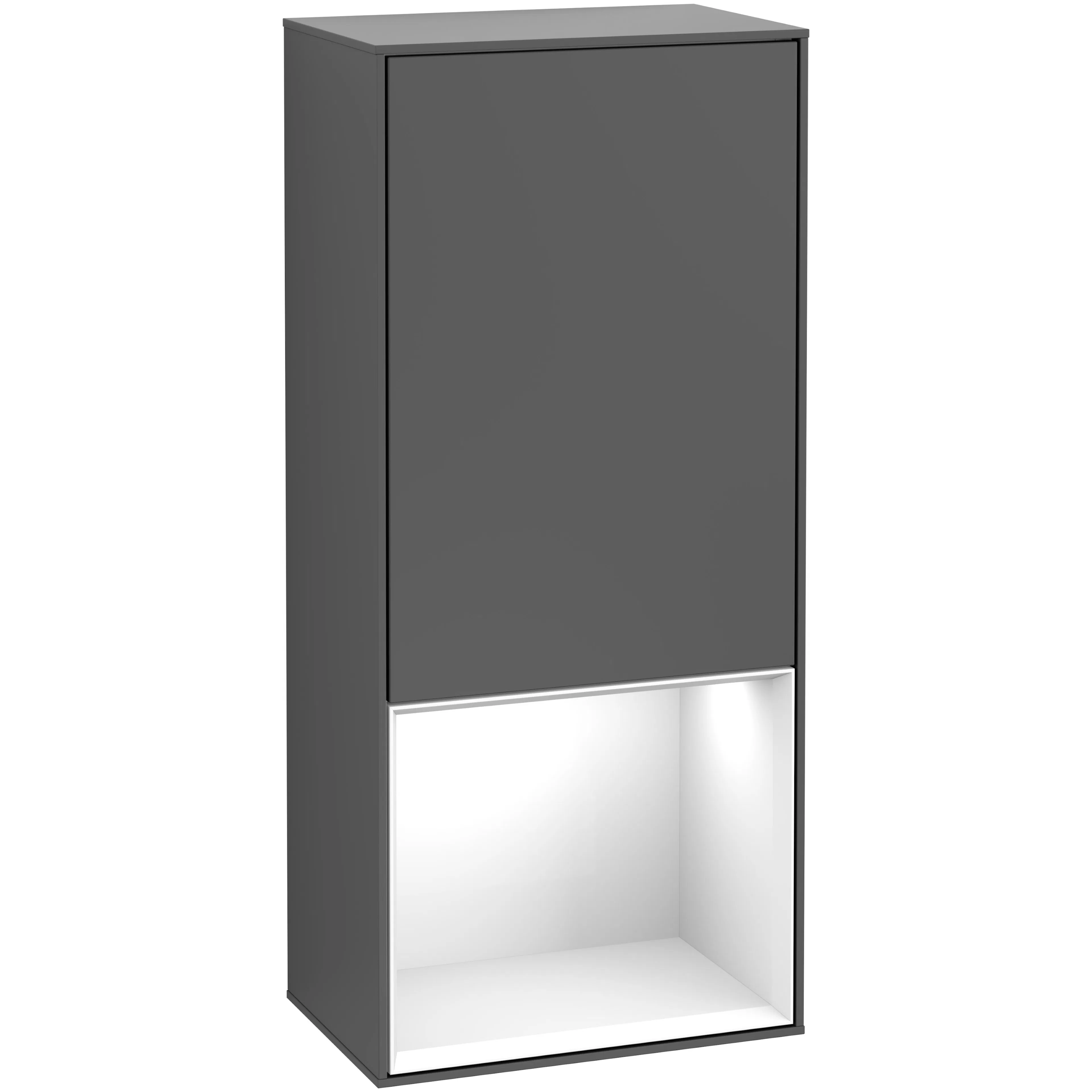 Väggskåp Villeroy & Boch Finion med 1 Dörr och Öppen Hylla Nere 418 mm