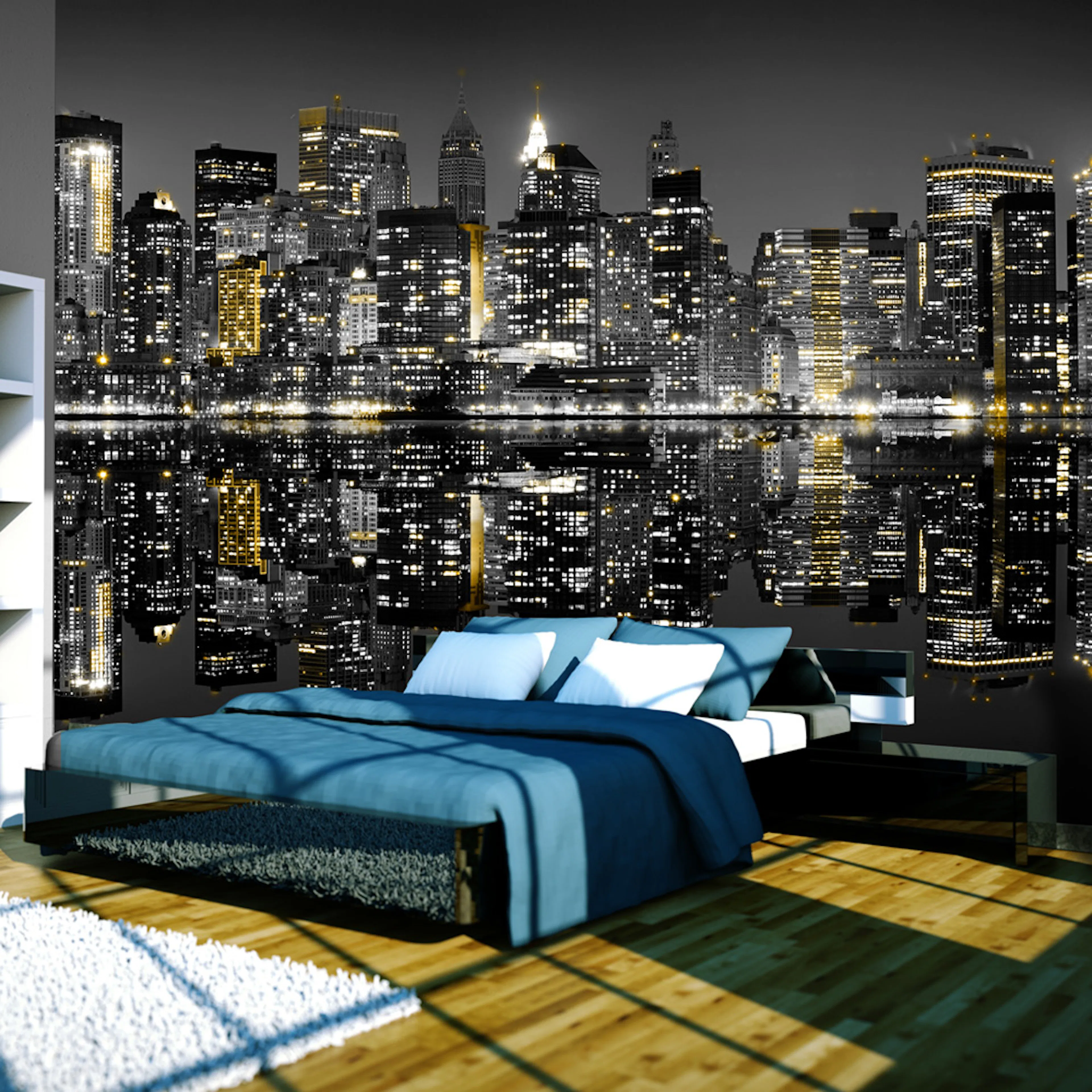 Fototapet Arkiio Guld Och Silver Nyc