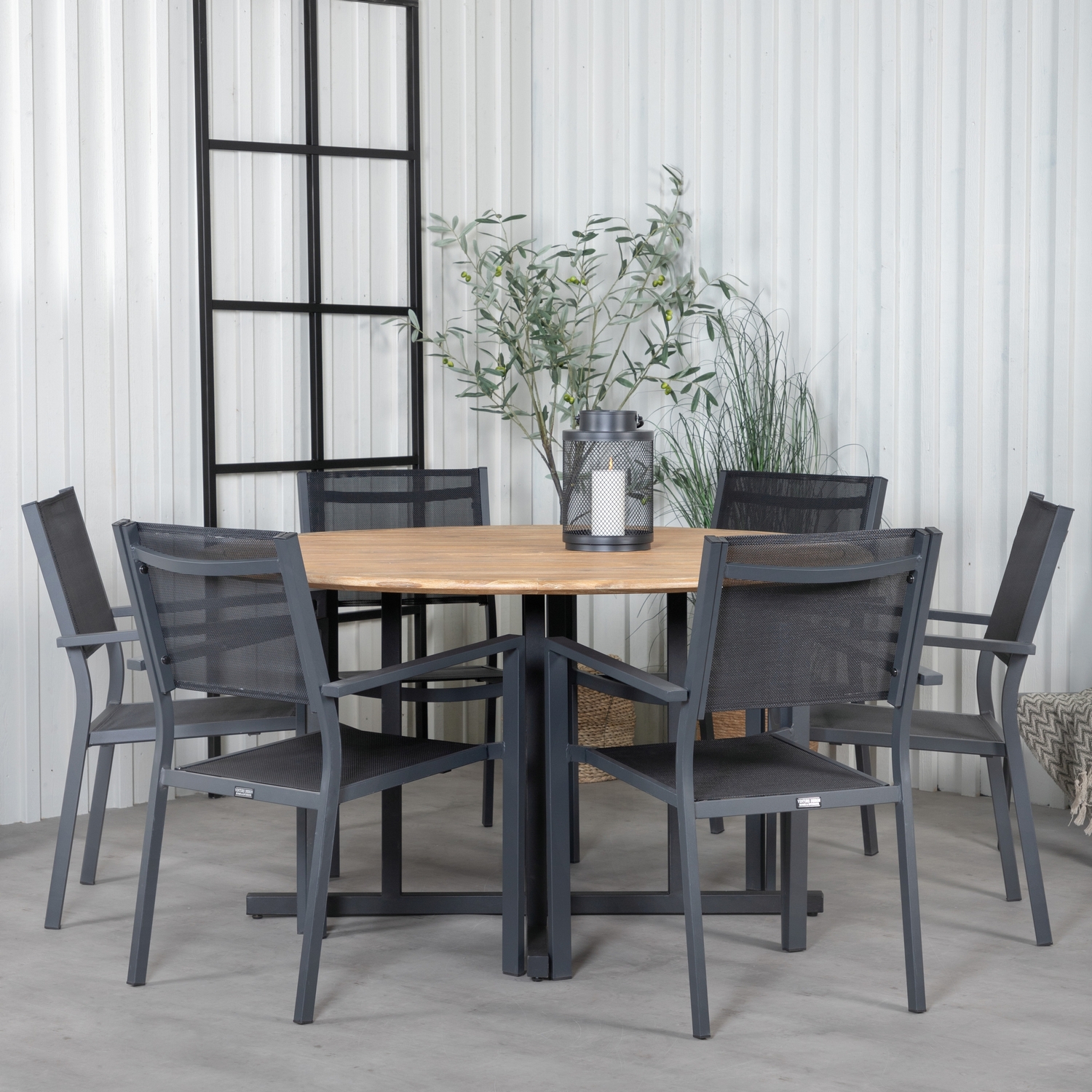 Matgrupp Venture Home Zurc med 6 Curz Stapelbara Matstolar